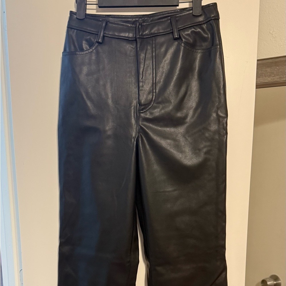 Black Faux Leather Pants